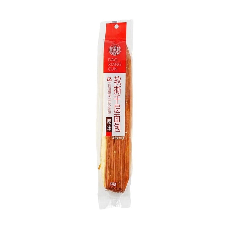 稻香村 软撕千层面包 原味 120克 /Weiches Schichtbrot mit Naturgeschmack 120g DXC