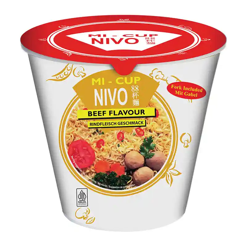 印尼 利丰牌 牛肉味方便面 杯面 65克 /Instant Nudeln Cup Rindfleisch Geschmack 65g NIV088