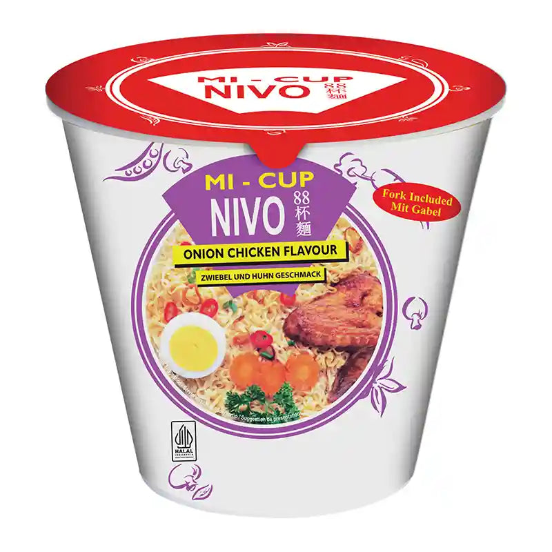 印尼 利丰牌 洋葱鸡肉味方便面 杯面 65克 /Instant Nudeln Cup mit Zwiebel und Huhnfleisch Geschmack 65g NIV088