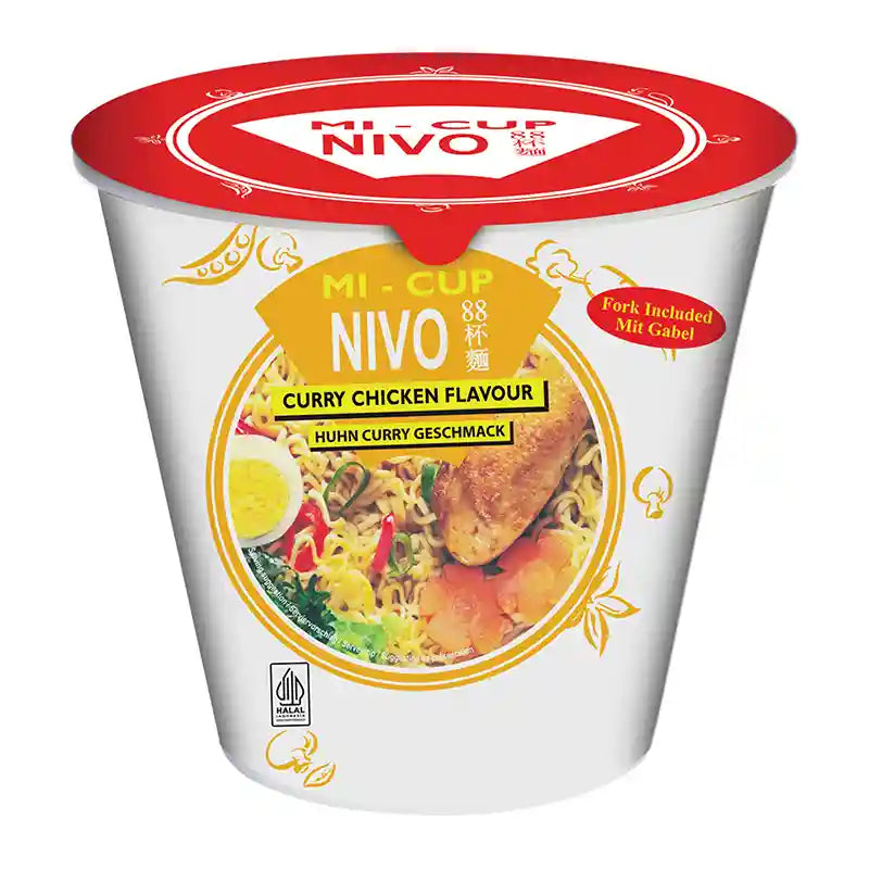印尼 利丰牌 咖喱鸡肉味方便面 杯面 65克 /Instant Nudeln Cup mit Curry und Huhnfleisch Geschmack 65g NIV088
