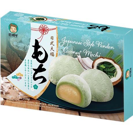 四婶婆 日式大福 香椰班阑麻糬 210克 /Mochi Kokos Pandan 210g SZU SHEN PO