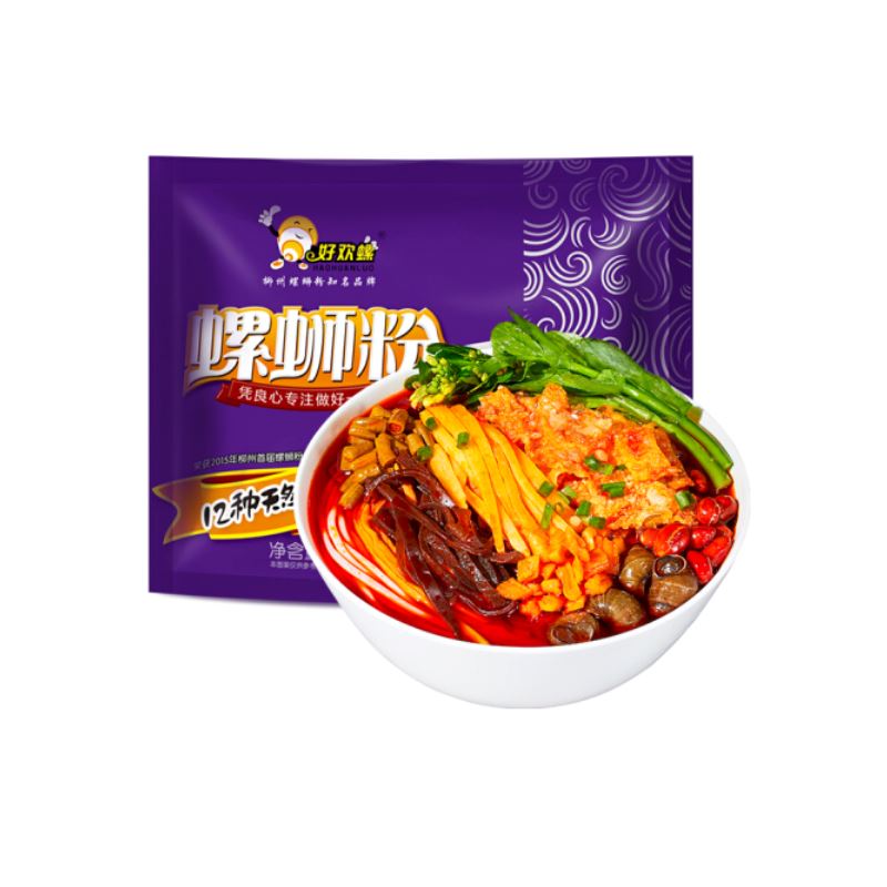 好欢螺 螺蛳粉 紫袋 300克 /Reisnudeln mit Schneckensuppe scharf 300g HAOHUANLUO
