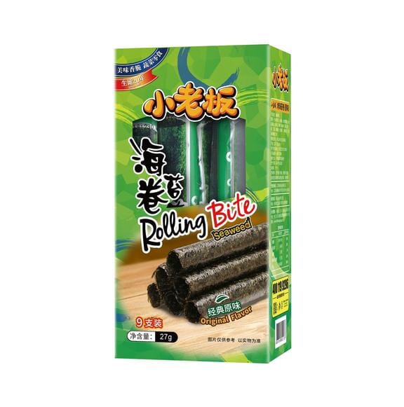 小老板 海苔卷 原味 27克 /Gerosteter Meerespflanze Big Roll 27g