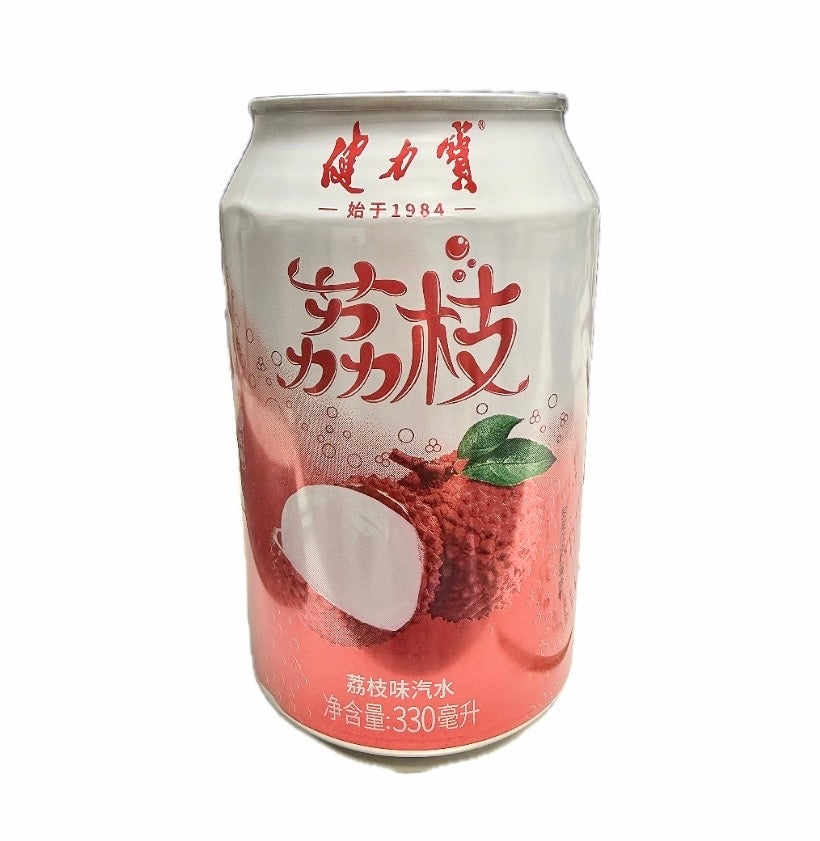 健力宝 荔枝汽水 330毫升 /Erfrischungsgetränk mit Litschigeschmack 330ml