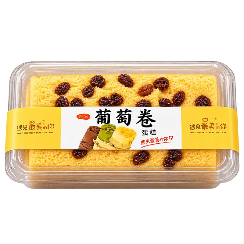 花田 葡萄卷 三个装 /Rosinen Biskuitrolle 3 Rolle Huatian