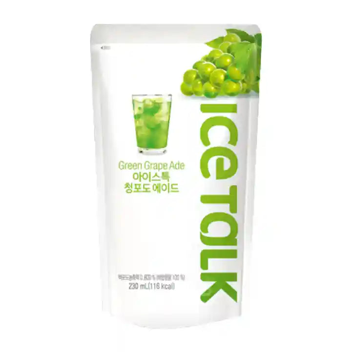 韩国 即饮冰茶 袋装 青葡萄味 230毫升 /Koreanische Eistee Traubengeschmack 230ml ICETALK
