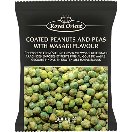 皇家东方 芥末花生青豆 辣味 300克 /Überzogene Erdnüsse und Erbsen mit Wasabi 300g ROYAL ORIENT