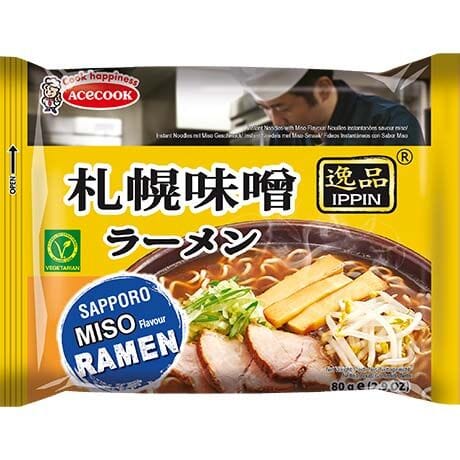 ACECOOK 日式拉面 札幌味噌 80克 /Instantnudeln Ippin Miso Ramen 80g ACECOOK