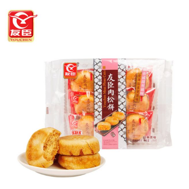 友臣 肉松饼 原味 一袋 208克 /Kuchen mit Schweinefleischseide Originalgeschmack 208g Youchen