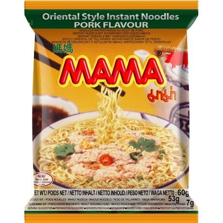 妈妈牌 东方风味方便面 猪肉味 60克 /Instant Vollkorn Nudeln mit Schweinegeschmack Oriental Style 60g MAMA