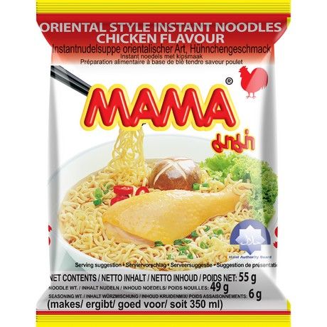 妈妈牌 东方风味方便面 鸡肉味 55克 /Instant Nudeln Hähnchengeschmack Oriental Style 55g MAMA