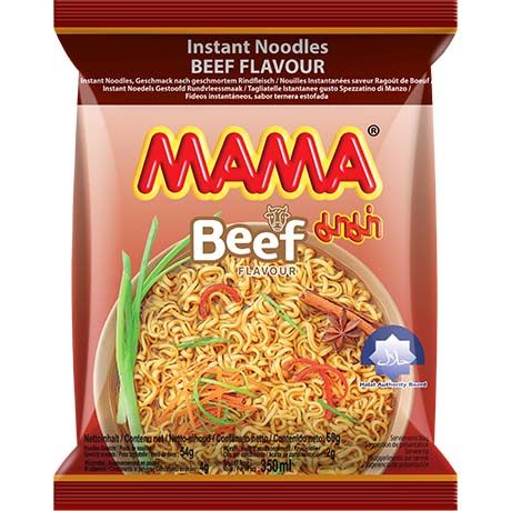 妈妈牌 东方风味方便面 红烧牛肉味 60克 /Instant Nudeln mit geschmortes Rindgeschmack Oriental Style MAMA 60g