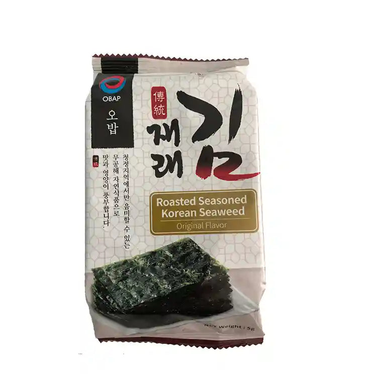韩国烤制调味海苔 5克 /Geröstete gewürzte koreanische Algen 5g OBAP
