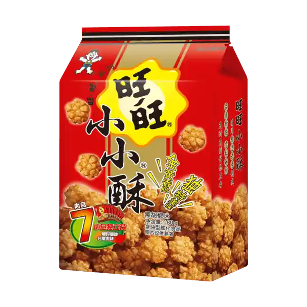 旺旺 小小酥 黑胡椒味 180克 /Mini- Reiskräcker mit Schwarzpfeffer180g WantWant