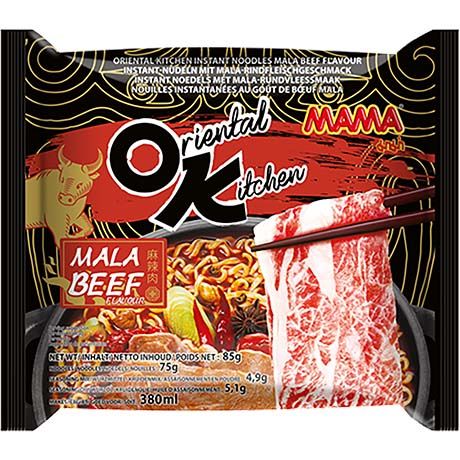 妈妈牌 东方风味方便面 麻辣牛肉味 85克 /Instantnudeln Würziger Rindfleischgeschmack Oriental Kitchen 85g MAMA