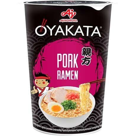 味之素 猪肉味拉面 杯面 62克 /Instant Ramen Nudeln Schweinefleisch 62g OYAKATA