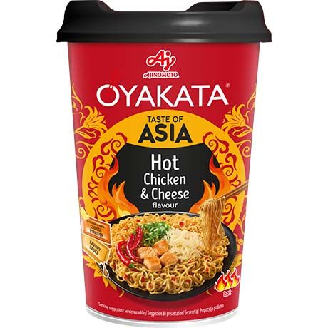 味之素 方便面 辣鸡肉芝士味 97克 /Instantnudeln Hot Chicken &amp; Cheese Becher 97g OYAKATA