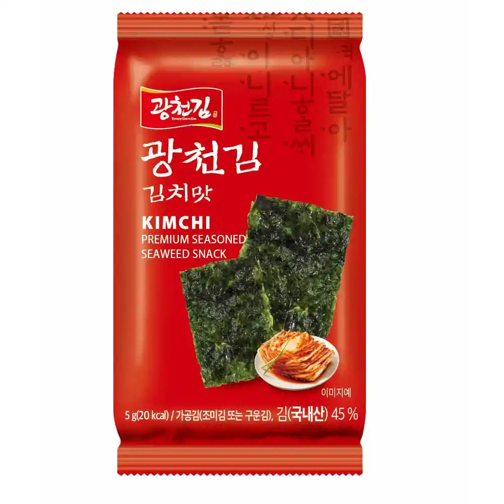 韩国 即食海苔 泡菜味 5克 /Koreanische Meeresalgen mit Kimchi Geschmack 5g Kwangcheon
