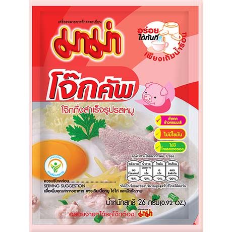 妈妈牌 猪肉味 方便米粥 26克 /Instant Reisbrei Schweinefleisch Geschmack 26g MAMA