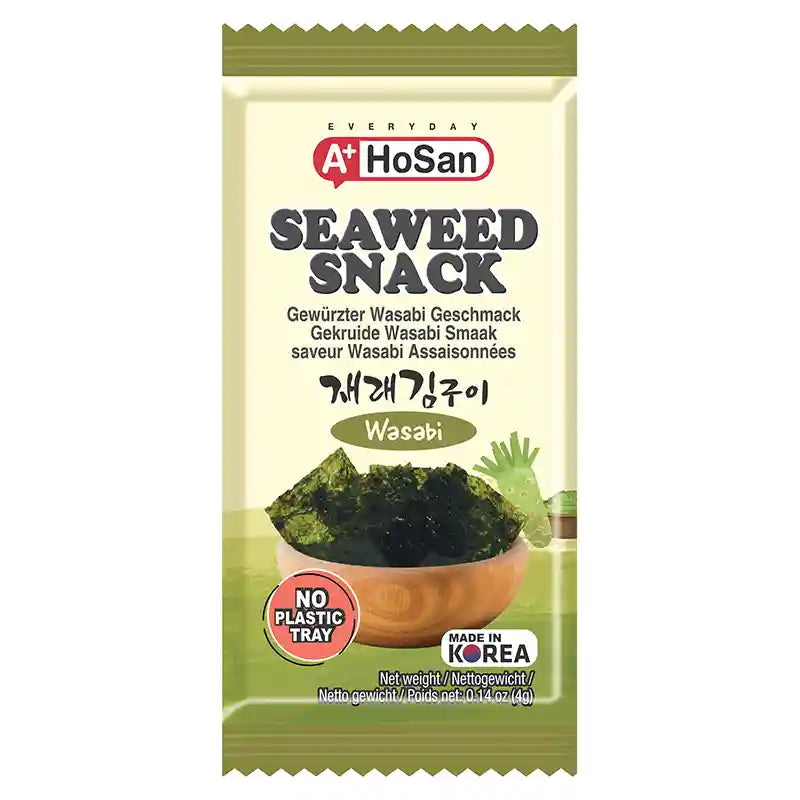 韩国 调味海苔零食 芥末味 4克 /Algen-Snack Wasabi 4g A+ HoSan
