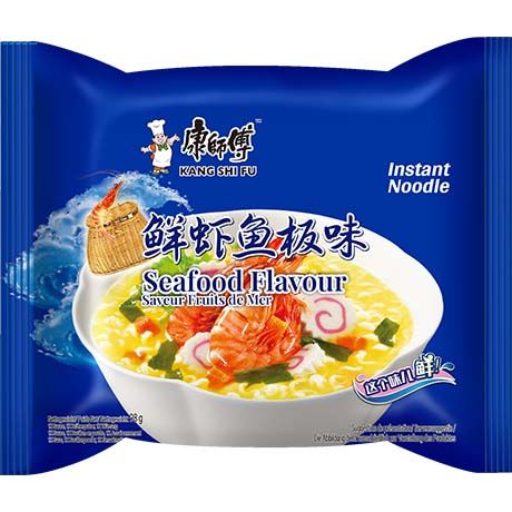 康师傅 鲜虾鱼板面 98克 /Instant Nudelnsuppe Garnelen Aroma 98g MASTER KUNG