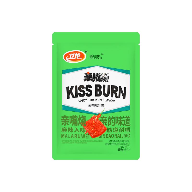 卫龙 亲嘴烧 麦辣鸡汁味 260克 /Snacks Scharf Hähnchen Geschmack 260g WEILONG