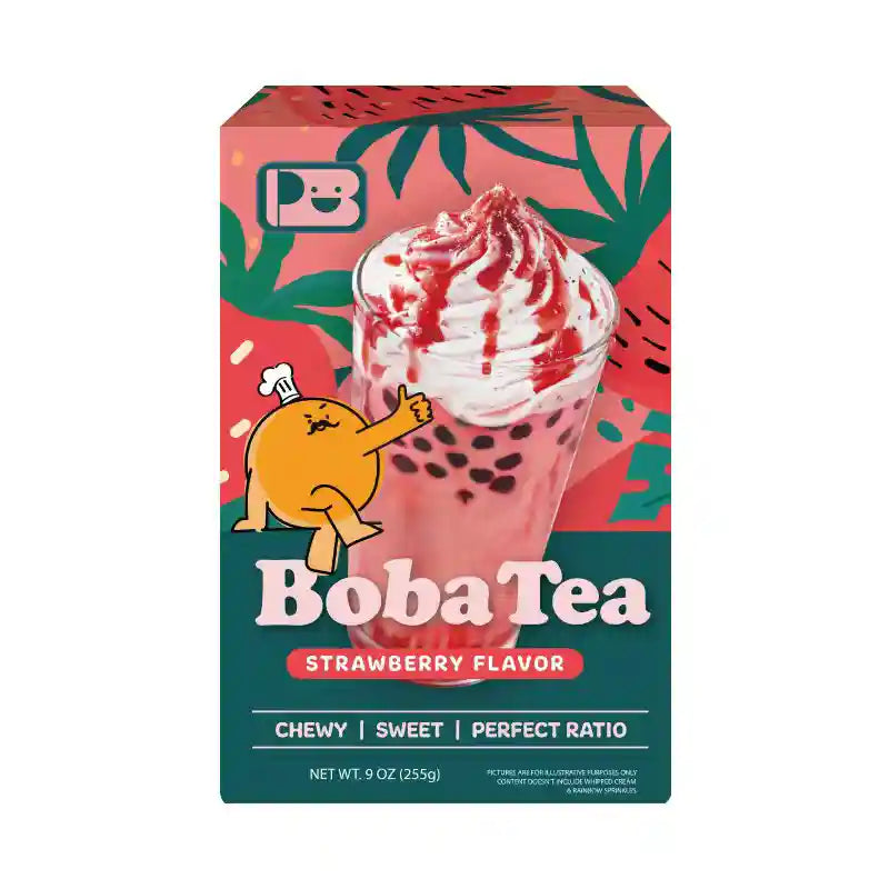 珍珠奶茶 草莓味套装 三份装 255克 /Bubble Tea Kit 3 Portionen Erdbeere Geschmack 255g PlayB