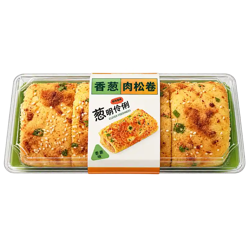 花田 香葱肉松卷 四个装 /Schnittlauch-Fleischseide-Röllchen 4 Rolle Huatian