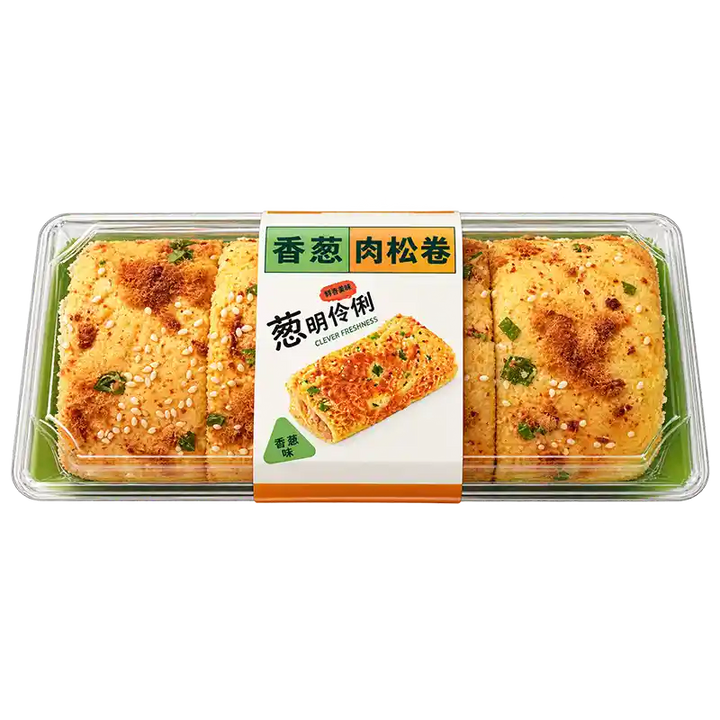 花田 香葱肉松卷 四个装 /Schnittlauch-Fleischseide-Röllchen 4 Rolle Huatian