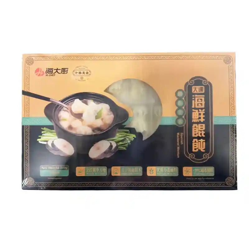 冰冻-Tiefgefroren! 海大厨 鲅鱼韭菜馄饨 云吞 24个 /Wontons mit Makrele und Schnittlauch 24 Stück HI CHEF