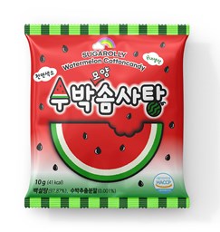 韩国 西瓜味棉花糖 10克 /Koreanische Zuckerwatte Wassermelone Geschmack 10g NAMU