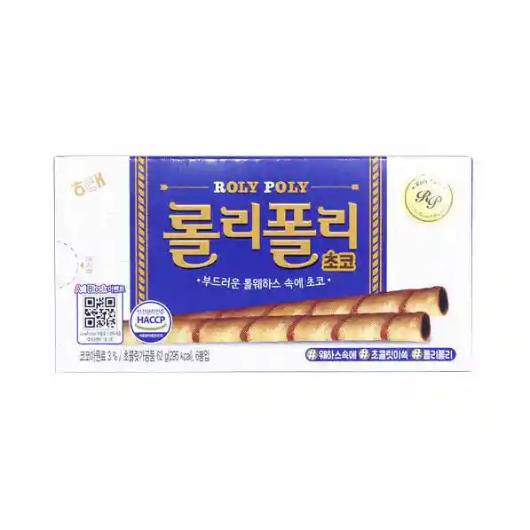 韩国海太 巧克力夹心薄脆蛋卷 62克 /Koreanische Knusper- Eierrollen mit Schokoladenfüllung 62g HAITAI