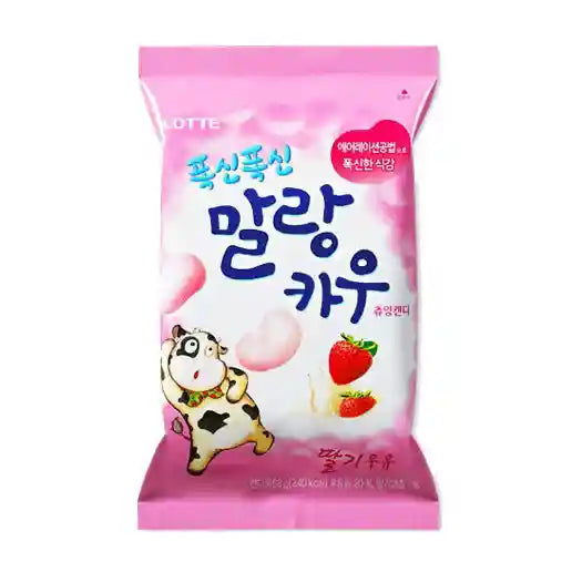 韩国乐天 牛奶软糖 草莓味 79克 /Milch- Weichbonbon Geschmack Erdbeere 79g LOTTE