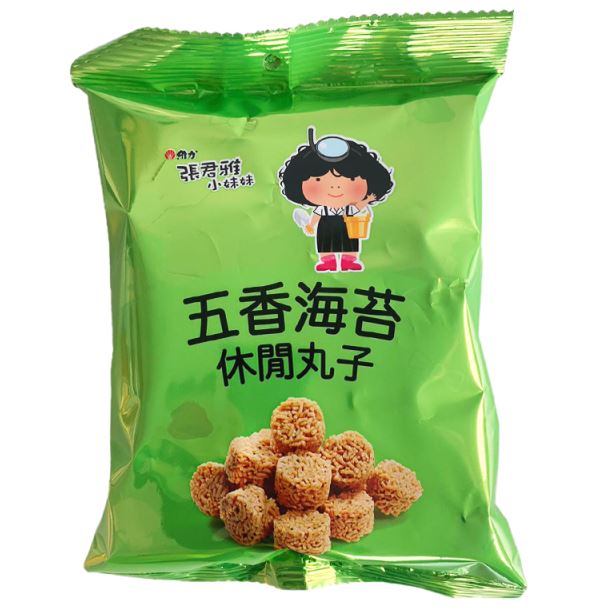 张君雅小妹妹 五香海苔休闲丸子 80克 /GGE Wheat Crackers Algengeschmack 80g WeiLih