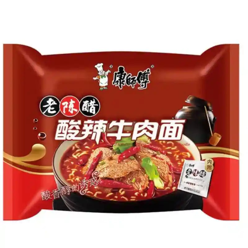康师傅 老陈醋酸辣牛肉面 110克 /Instantnudeln Saures Würziges Rindfleisch Aroma 110g MASTER KUNG