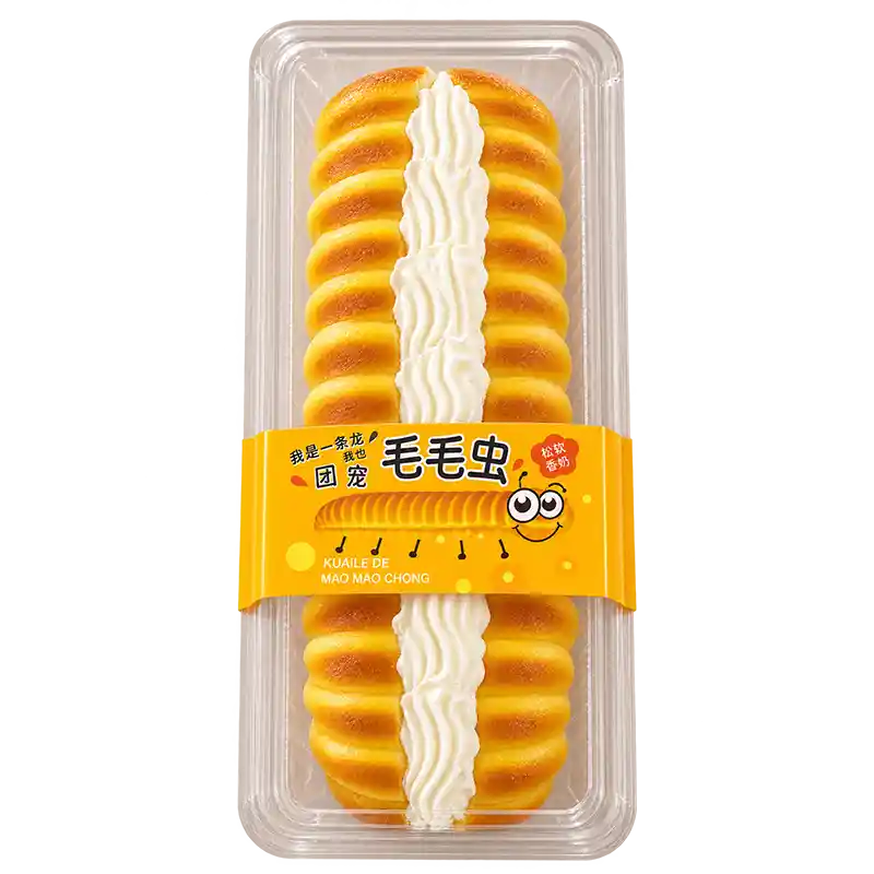 花田 毛毛虫面包 /Raupenförmiges Milchbrötchen mit Sahnefüllung