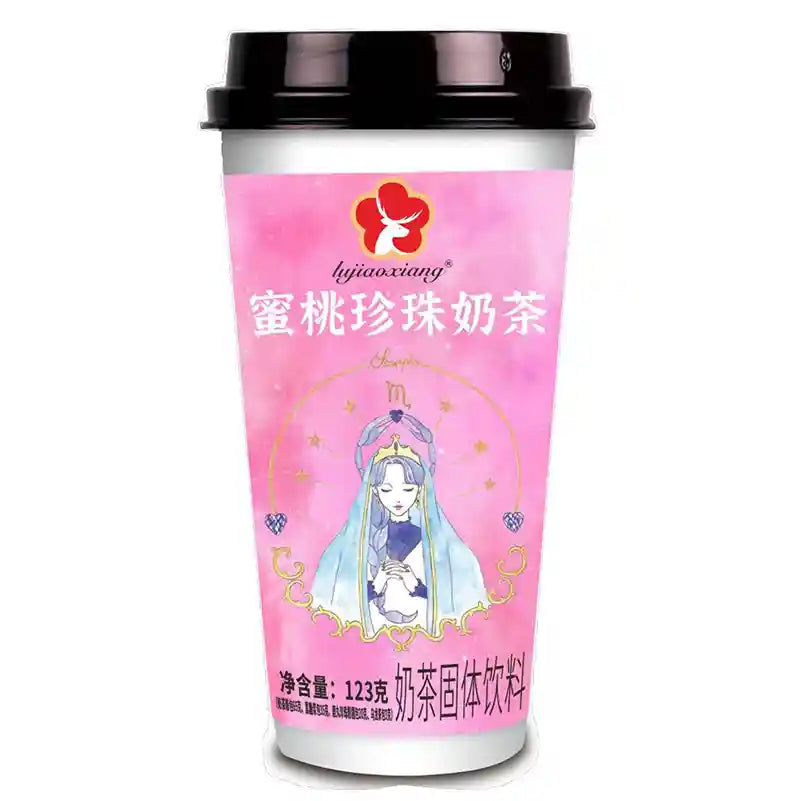 鹿角巷 鹿角出抹 蜜桃珍珠奶茶 123克 /Tapioca Perlen Milch Tea Getränk Pfirsich Geschmack 123g LJG