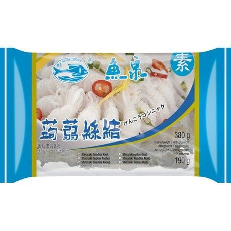 鱼泉 蒟蒻丝结 魔芋 380克 /Shirataki Nudeln Knoten Konjakwurzel 380g FISHWELL