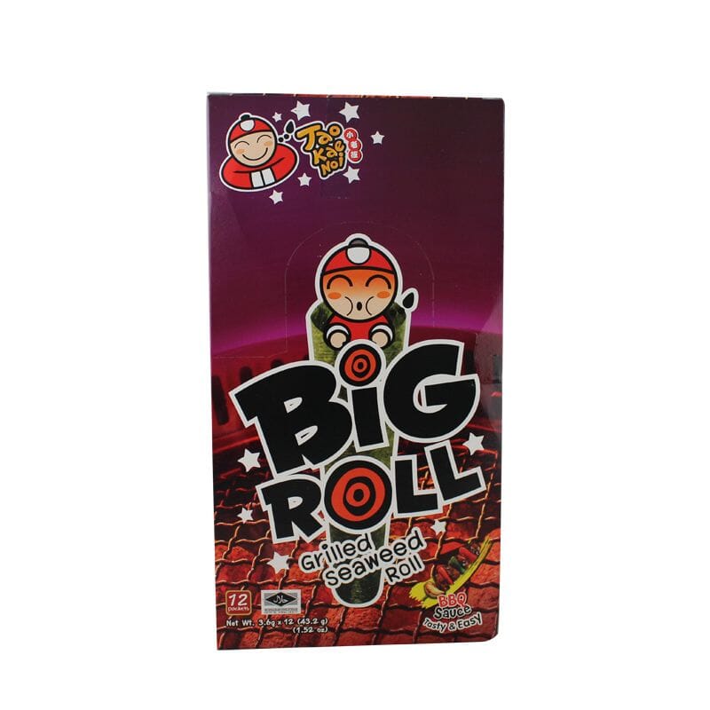 小老板 大紫菜卷 冬阴功味大卷9支/Knuspriger Große Rolle TomYumGoong Geschmack 27g TaoKaeNoi