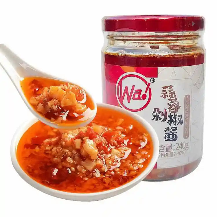 川娃子 剁椒蒜蓉酱 240克 /Gewürzsauce mit Chili und Knoblauch 240g CHUANWAZI