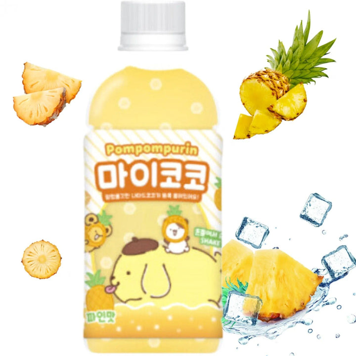 三丽鸥 布丁狗 椰果颗粒菠萝味饮料 340毫升 /Misty My Coco Drink Pompompurin Ananasgetränk 340ml SANRIO