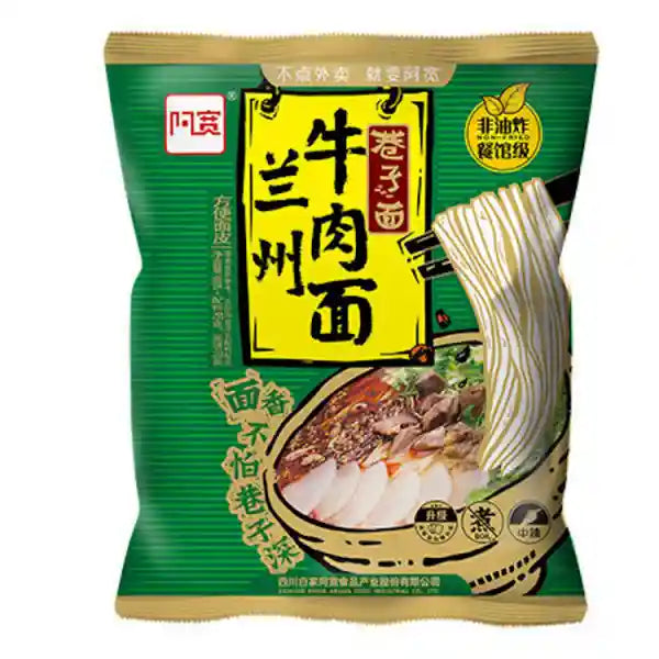 白家阿宽 巷子面 兰州牛肉面 兰州拉面 95克 /BaiJia A Kuan XiangZiMian Instantnudeln mit Rindfleischgeschmack, LanZhouNiuRou 95g