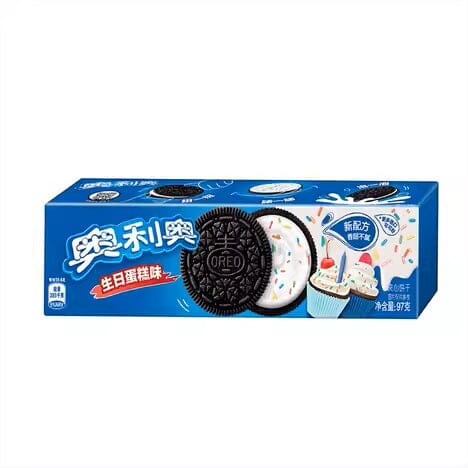 奥利奥 生日蛋糕味 夹心饼干 97克 /Sandwich Keks Geburtstag Kuchen 97g OREO