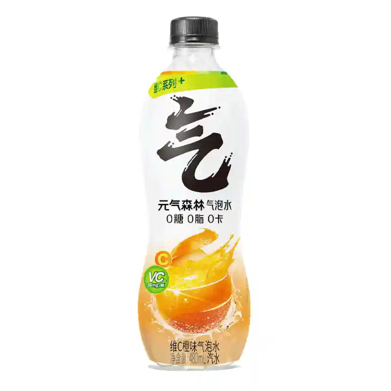 元气森林 气泡水 维C橙 480毫升 /Sprudelwasser mit Vitamin C Orangengeschmack 480ml GENKI FOREST