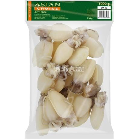 冰冻-Tiefgefroren 亚洲精选 墨鱼仔/Baby Tintenfisch 20-40 roh 25% Glasur ASIAN CHOICE 1kg