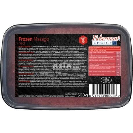 冰冻-Tiefgefroren! 渔夫牌 寿司鱼卵 红 500克 /Masago Rot für Sushi 500g FISHERMAN&