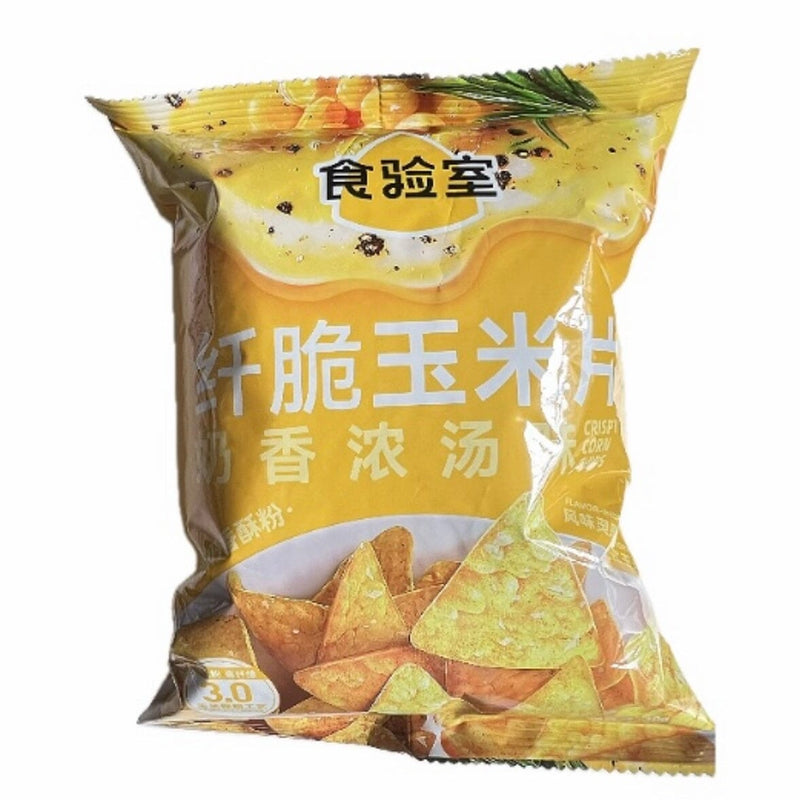食验室 纤脆玉米片 奶香浓汤味 30克 /Knusprige Maischips Cremige Suppe Geschmack 30g Taste Lab