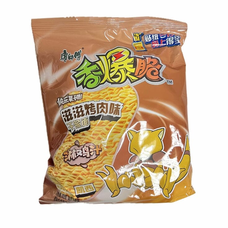 康师傅 香爆脆干脆面 滋滋烤肉味 33克 /Nudeln Snack mit Grillfleischgeschmack 33g XBC Master Kung