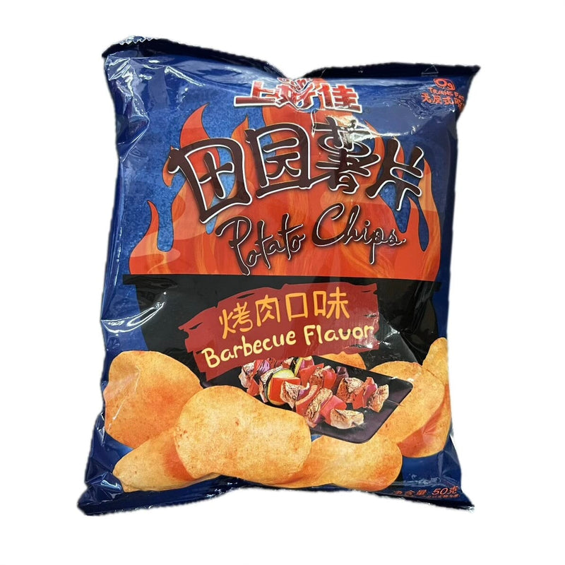 上好佳 田园薯片 烤肉味 50克 /Kartoffelchips mit Grill Geschmack 50g OISHI