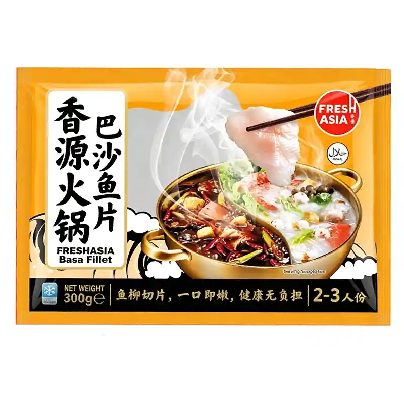 冰冻-Tiefgefroren! 香源 火锅巴沙鱼片 300克 /Basa-Fischfilets für Hot Pot 300g FRESHASIA
